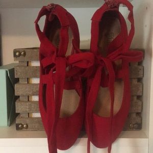 Red Ballet Flats